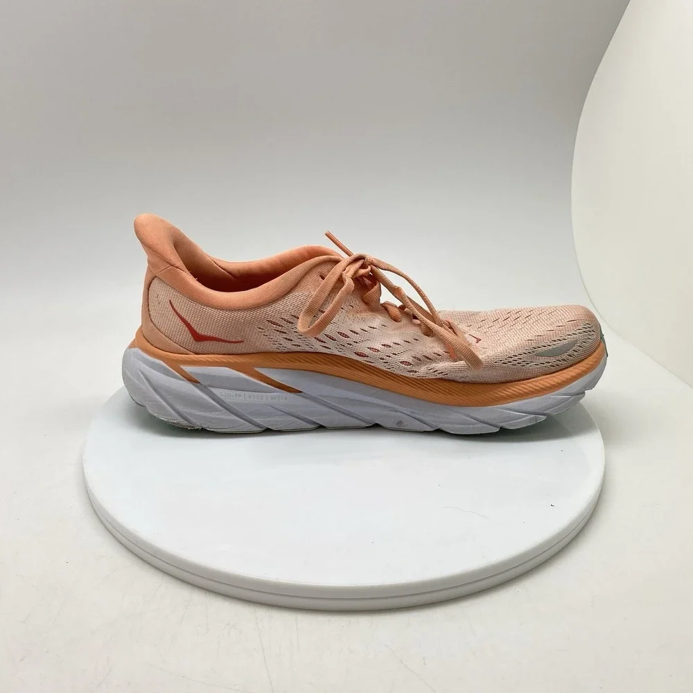 Hoka One One Sneakers Womens 9 B Clifton 8 1119394 CSPY Orange Running Gym Shoes